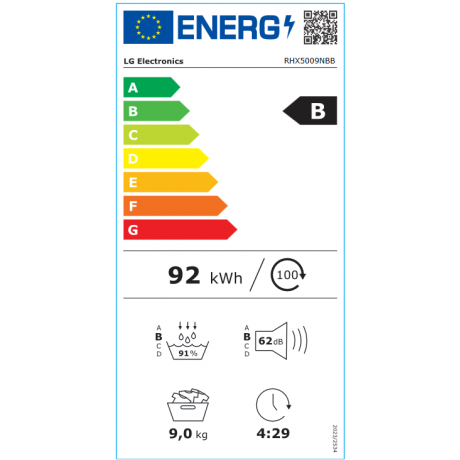 LG RHX5009NBBLG Στεγνωτήριο Ρούχων 9kg με Αντλία Θερμότητας LG RHX5009NBBLG Στεγνωτήριο Ρούχων 9kg με Αντλία Θερμότητας